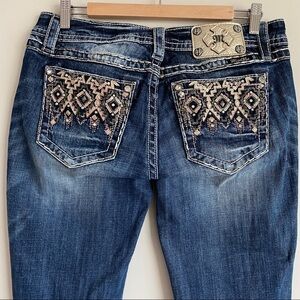 MISS Me Signature Skinny Jeans Womens Sz 30 Embellished Bling